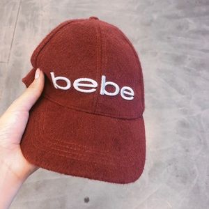 BEBE FELT/WOOL CAP WITH ADJUSTABLE BACK